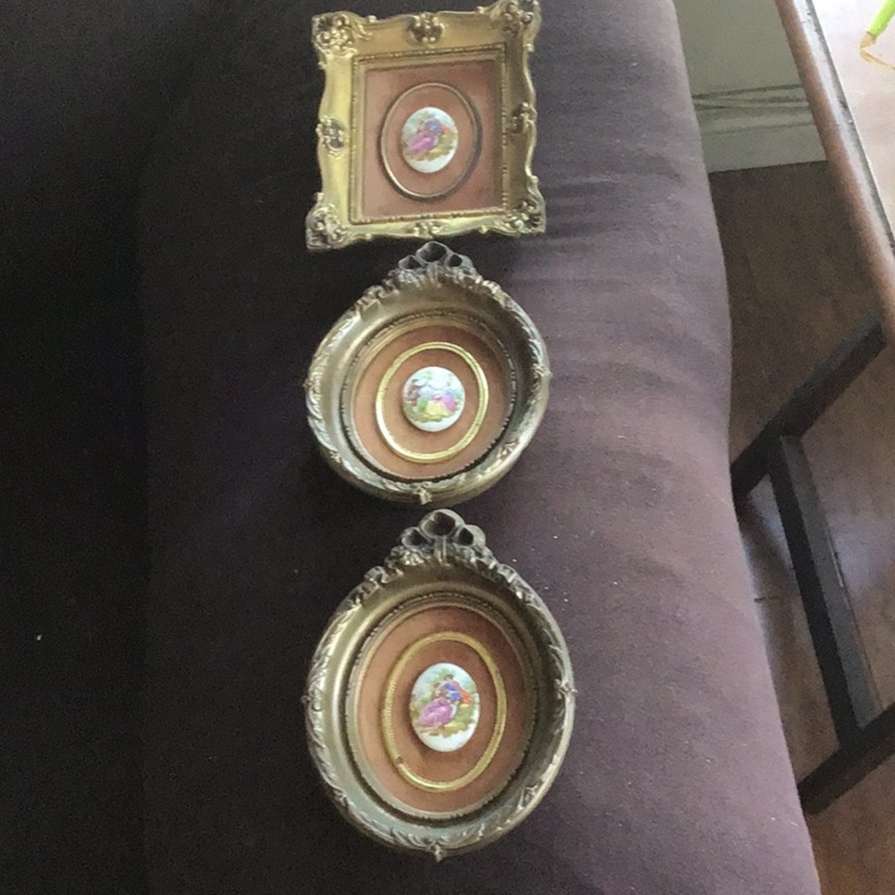 Set of 3 wall decor vintage Limoges